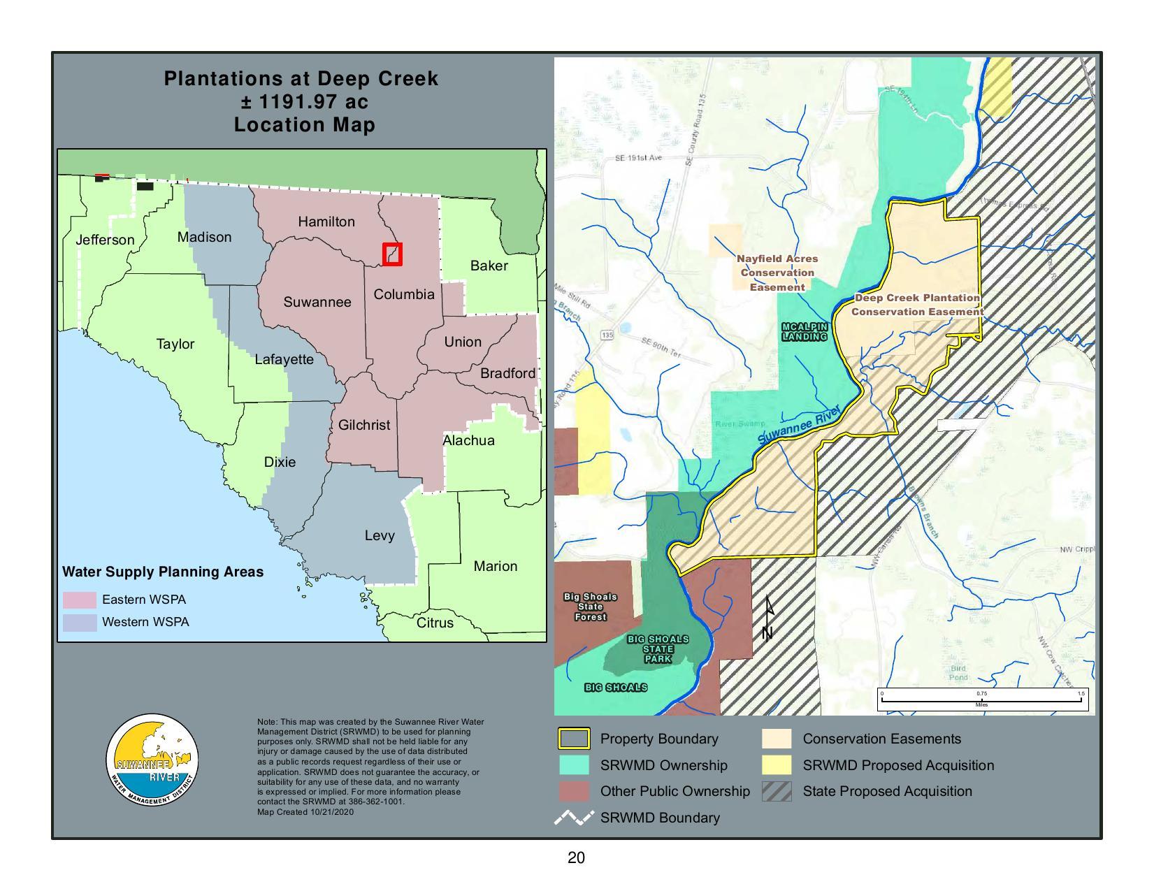 Location Map: Plantations at Deep Creek