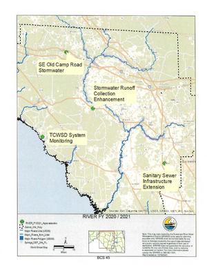 [Map: Cost-Share projects, FY 2020/2021]