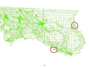 [Location Map: 3 parcels on the Suwannee River in Hamilton County]