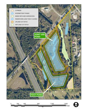 [Map: Joint Use Pond, FDOT Pond]