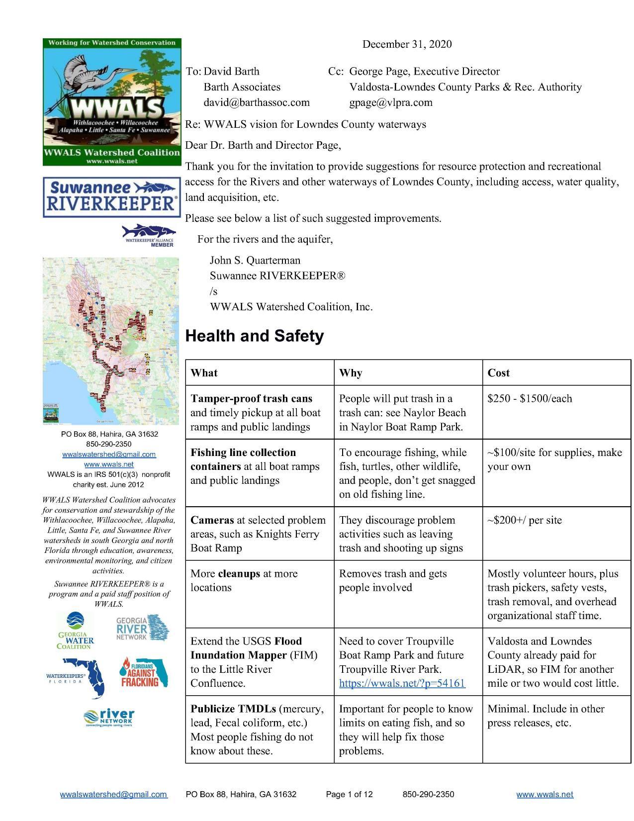 WWALS Vision for Lowndes County waterways