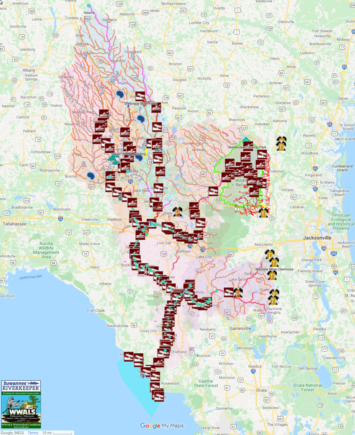 Map: Suwannee River Basin