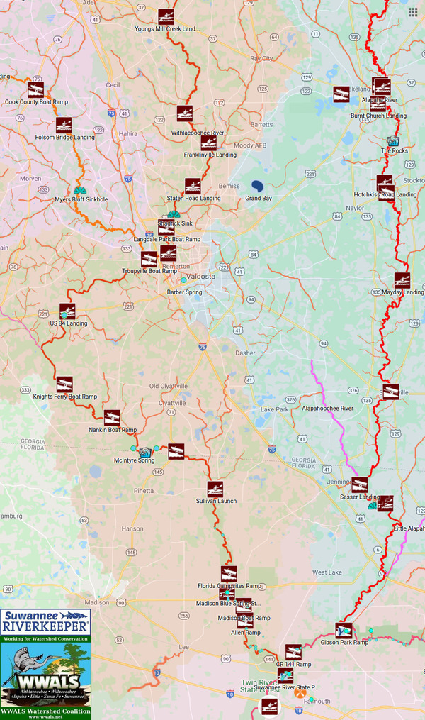 [Map: Adel to Anderson Spring]