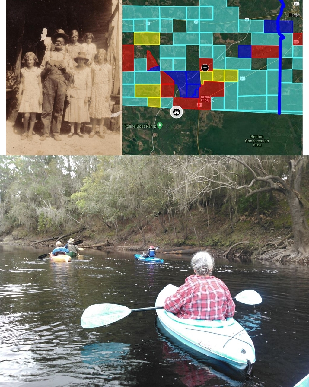 Andrew Cone Godwin, Blount's Ferry, Piers of Old Cone Bridge, Suwannee River