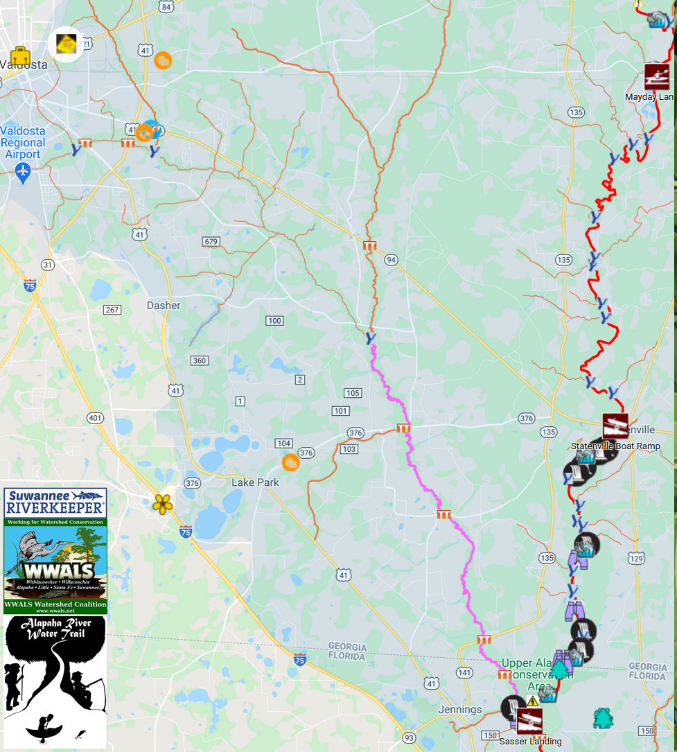 Mildred Street to Sasser Landing, Alapaha River