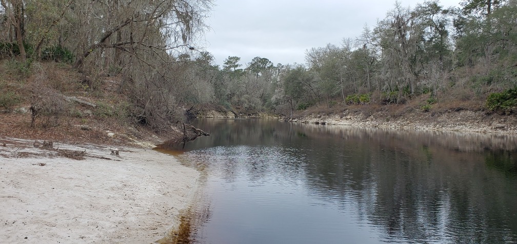 Downstream from the beach