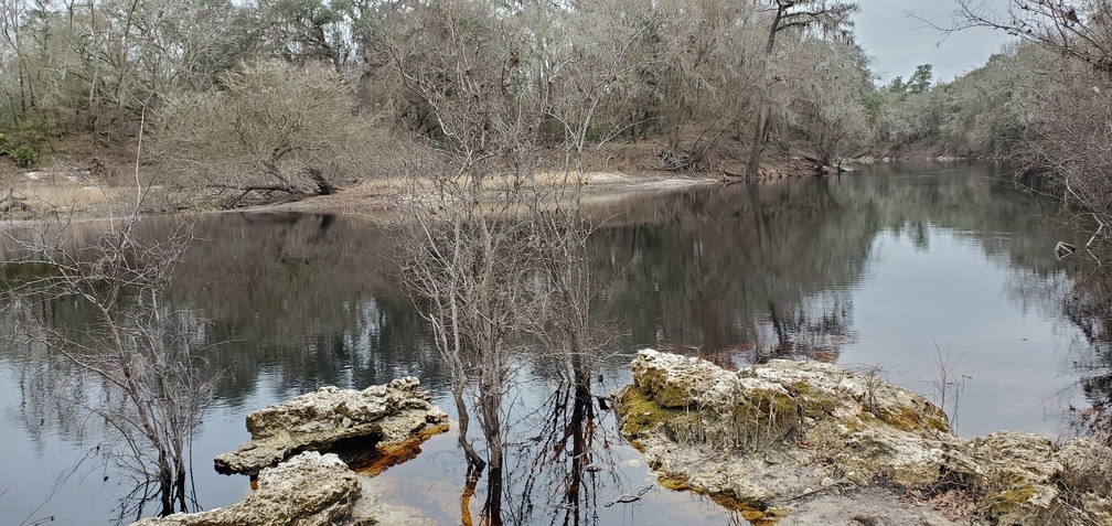 Upstream from the beach