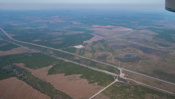 [Titanium mine site, Okefenokee NWR on horizon 2020-01-10]