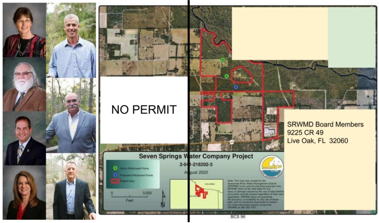 NO PERMIT postcard to SRWMD