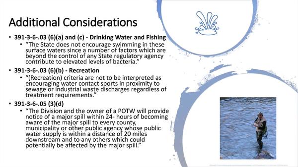 Additional Considerations: sewage and industrial waste discharges*