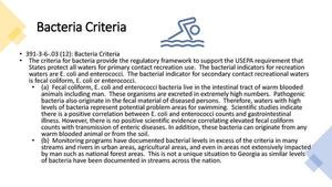 [Bacteria Criteria]