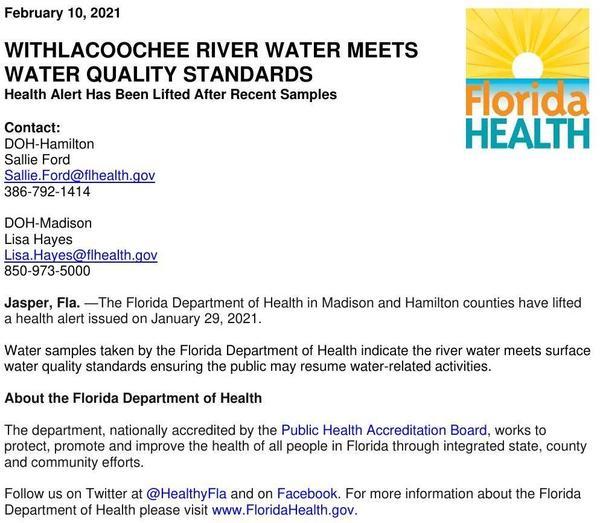 [Lifting Withlacoochee River Advisory 2021-02-10]