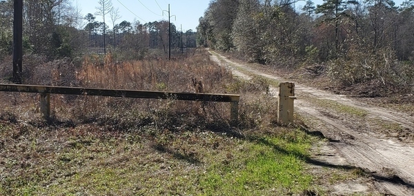 [River water visible from gate]