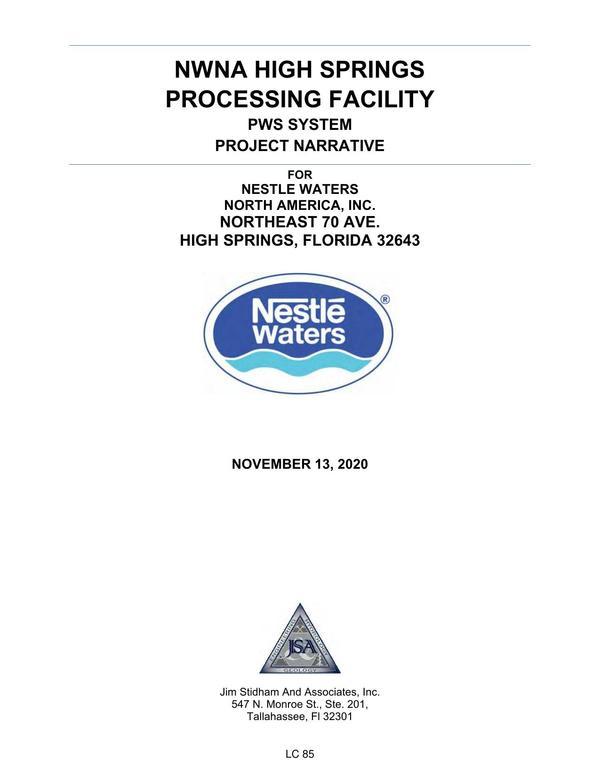 [Nestle Project Narrative]