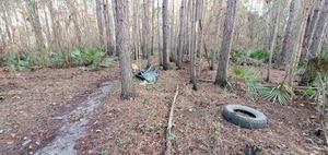 [Camping gear and tire, 08:26:10, 30.8483181, -83.3463358]