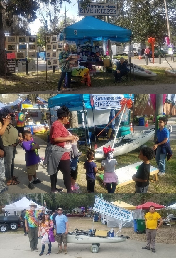 Booth, children, kayak