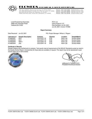 [Laboratory # Sample Description Analysis]