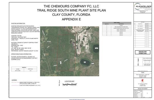 [Appendix E: Plant Site Development Plans]