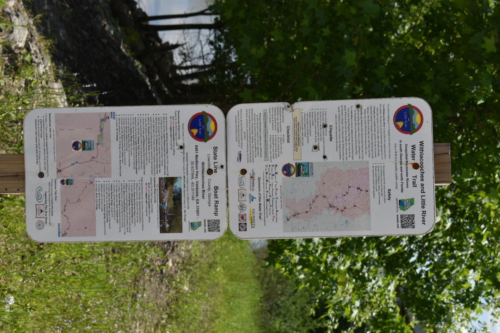 Water Trail signs, State Line Boat Ramp 2021-04-26