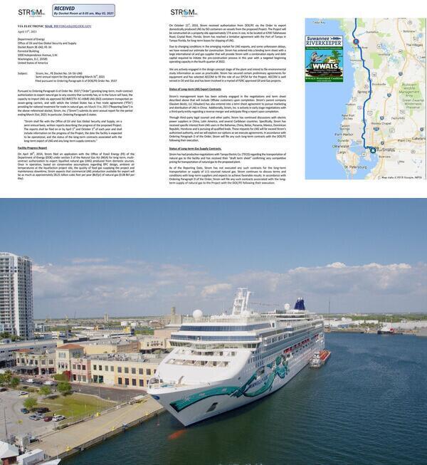 Late Report, Crystal River to Tampa, Cruise ship