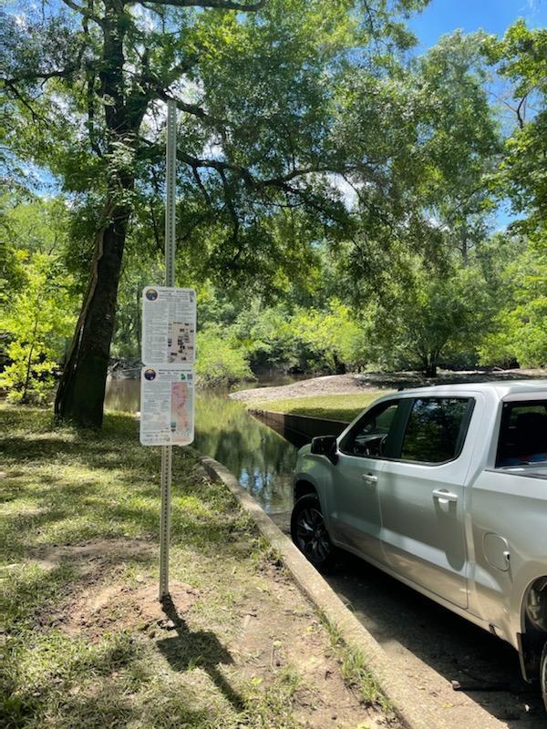 [WWALS Water Trail signs at Langdale Park Boat Ramp]