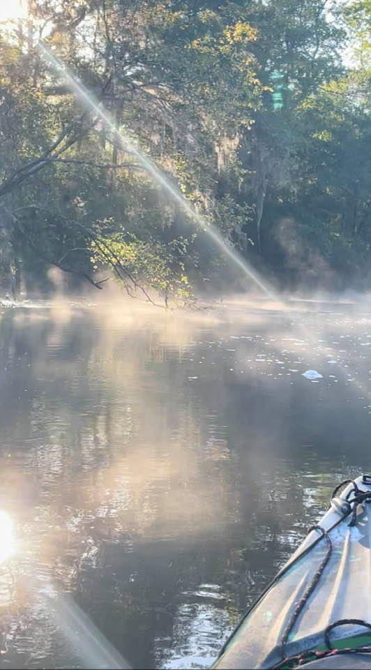 Early morning smoke on the water (fog)