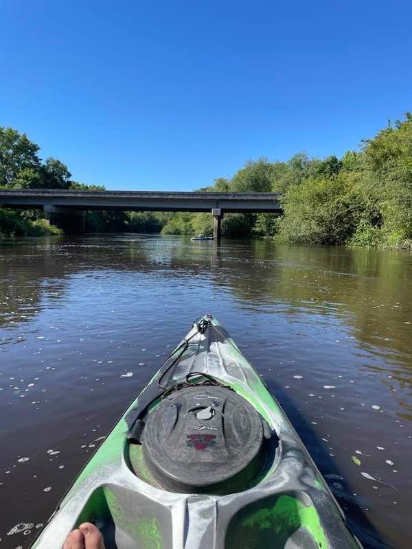 [U.S. 41 bridge from upstream]