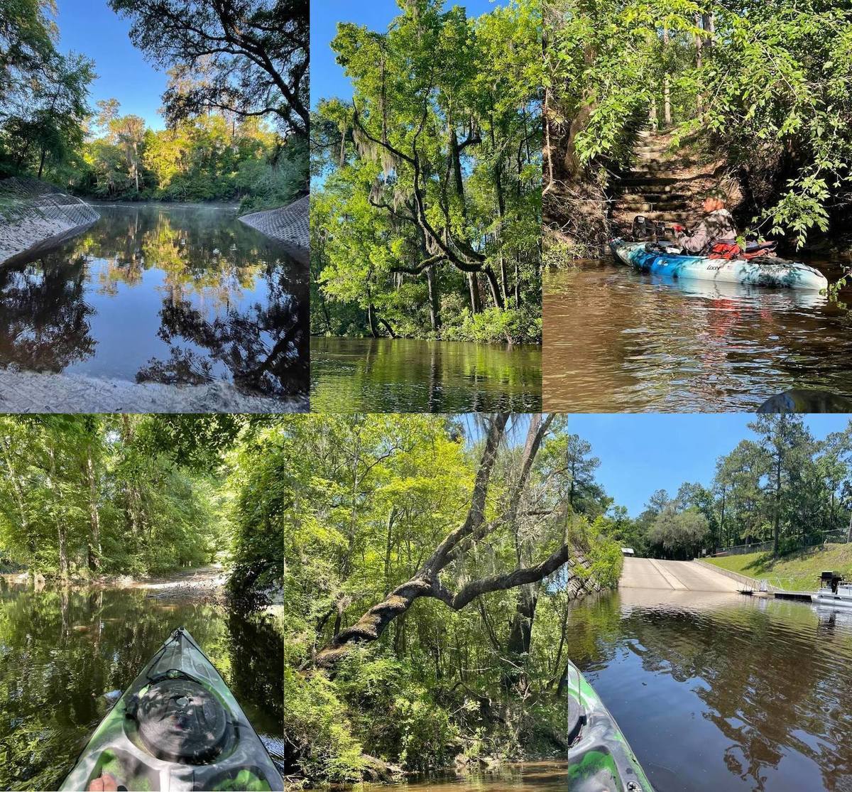 [Sasser Landing, sun tree, Jennings Bluff Landing, US 41 Alapaha River Landing, twisted tree, Gibson Park Boat Ramp]