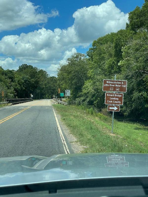 [Kinard Bridge Road Sign East, Little River, Cook County, GA]