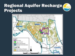 [Map: Regional Aquifer Recharge Projects]