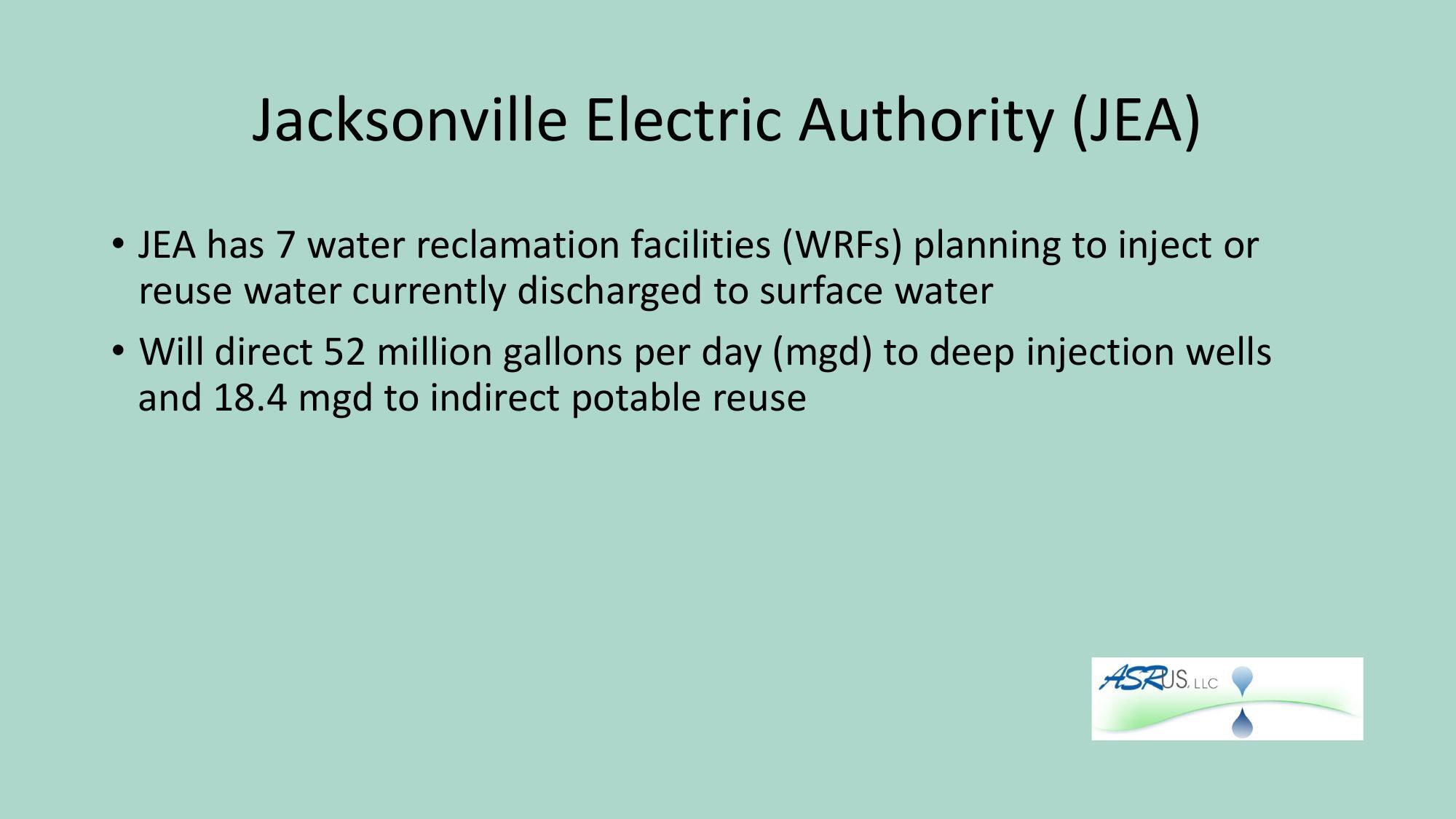 JEA deep injection wells, 2022-12-01 --ASR US