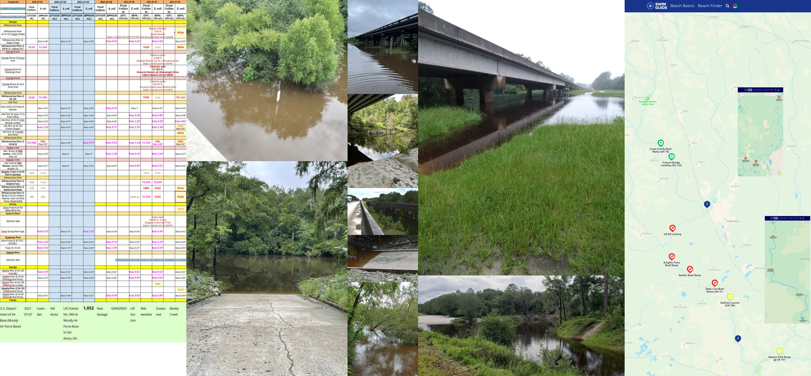 Bad Chart, Little, Withlacoochee, Alapaha Rivers, Swim Guide