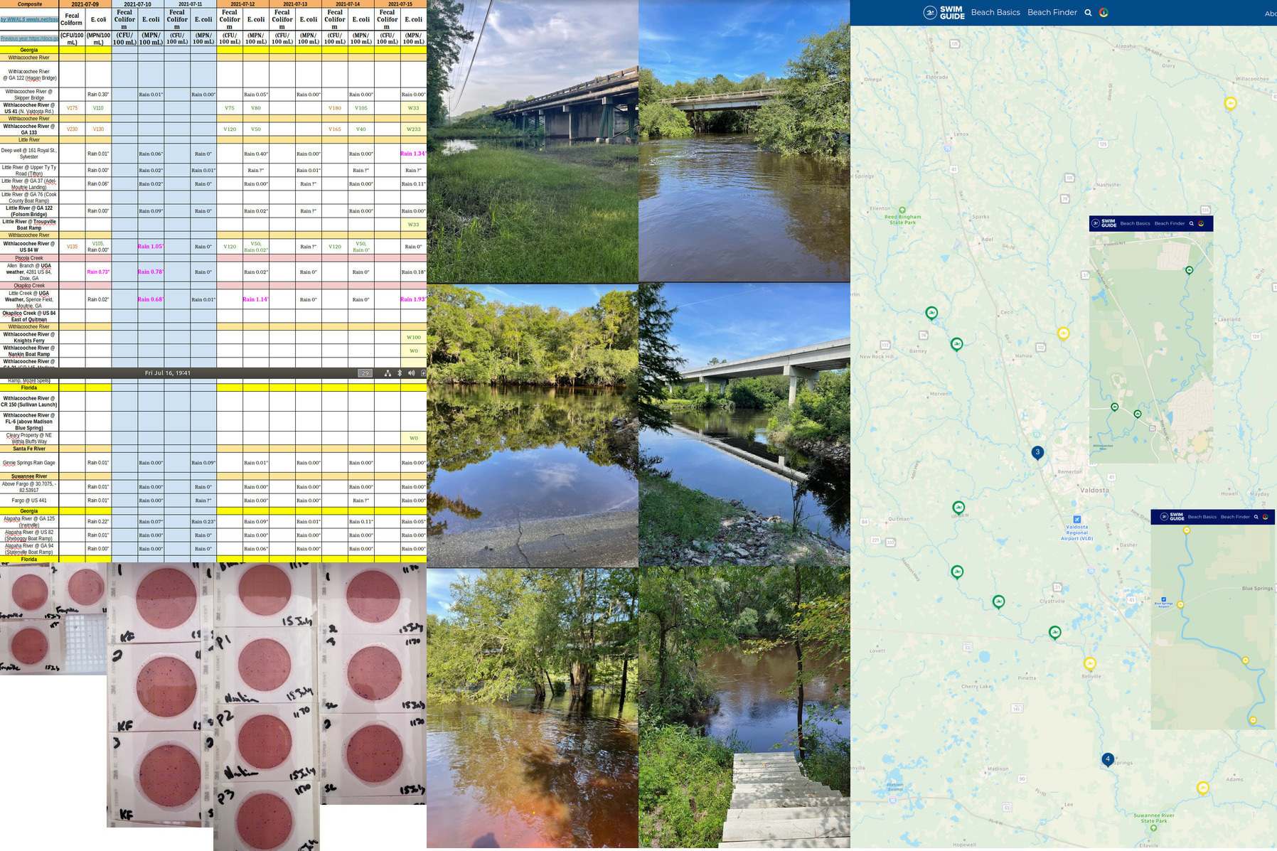 Chart, Withlacoochee River scenes, Swim Guide