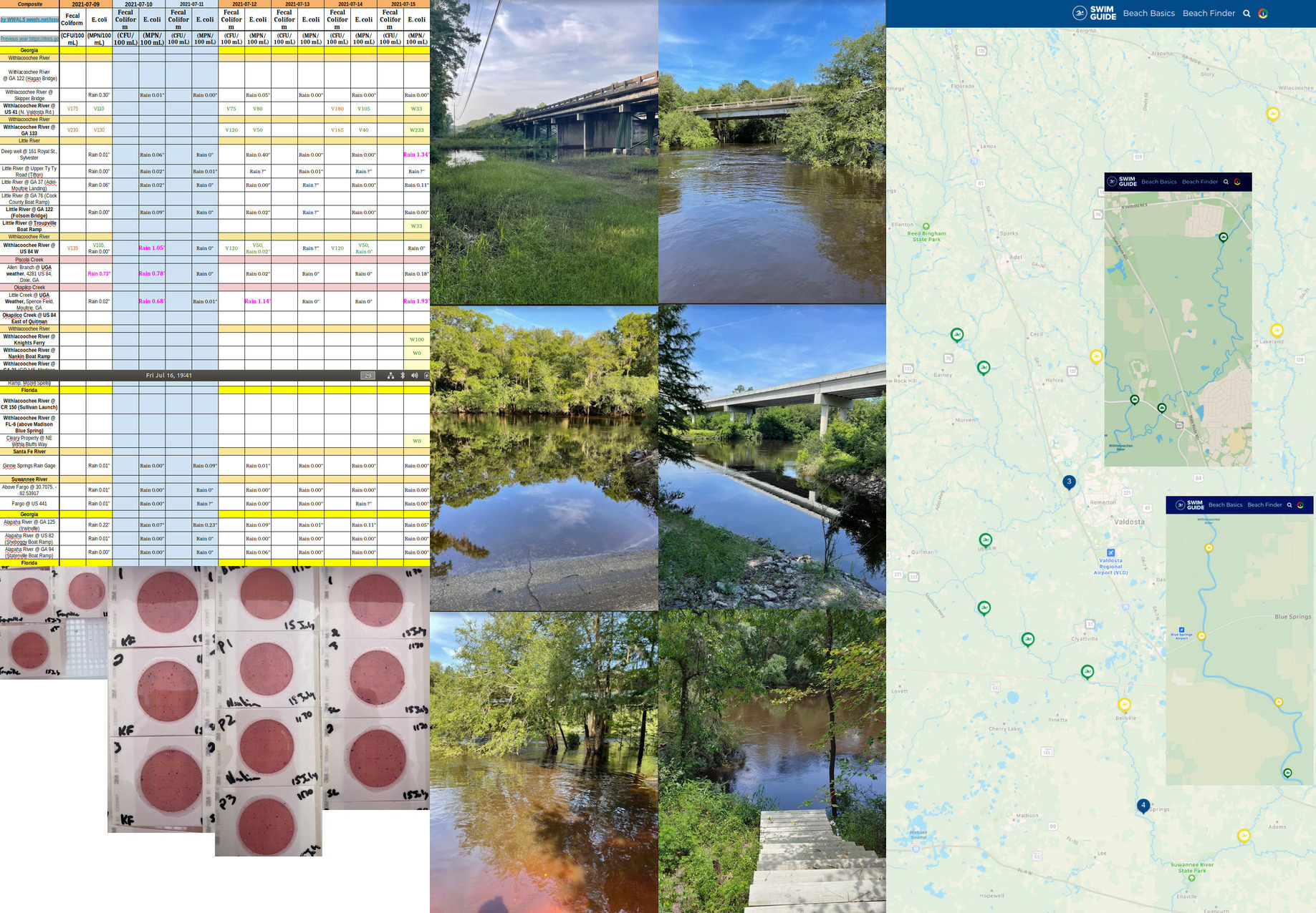 [Chart, Withlacoochee River scenes, Swim Guide]