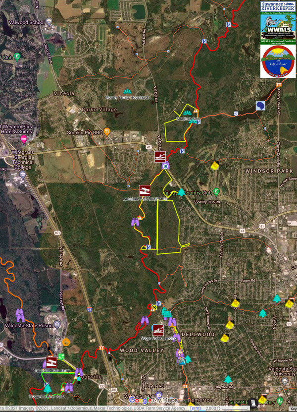 Troupville River Park in Withlacoochee and Little River Water Trail