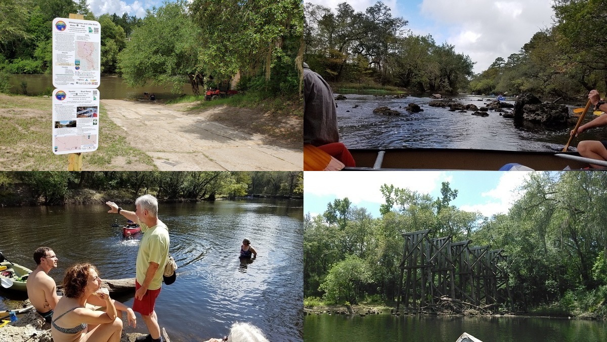 Nankin Boat Ramp, River Bend Shoals, McIntyre Spring, Valdosta Railway Trestle