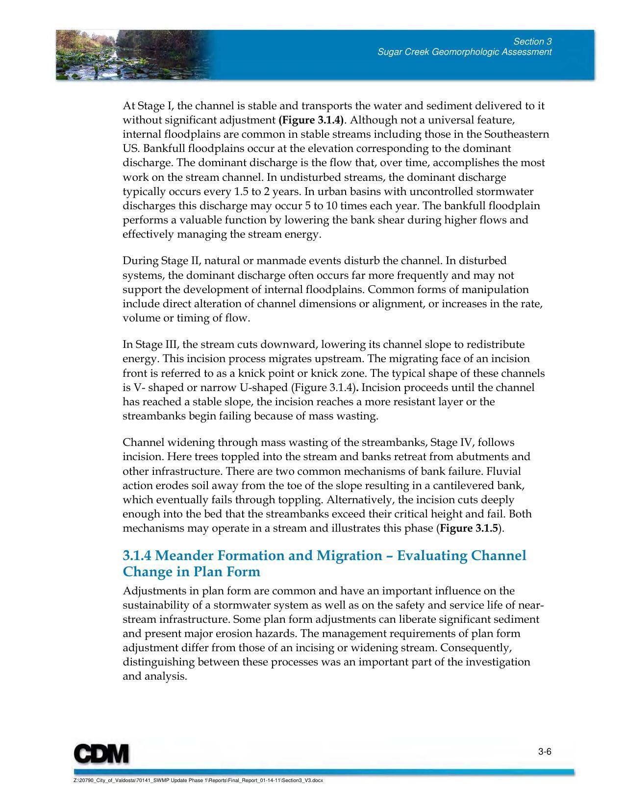 3.1.4 Meander Formation and Migration – Evaluating Channel Change in Plan Form