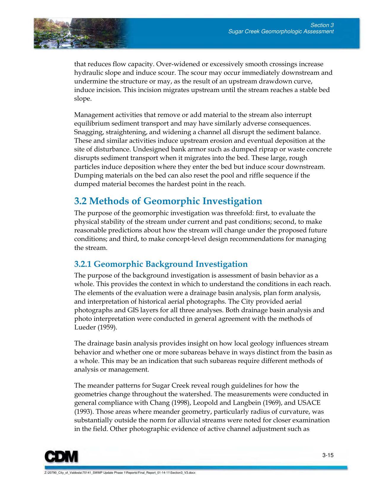 3.2 Methods of Geomorphic Investigation