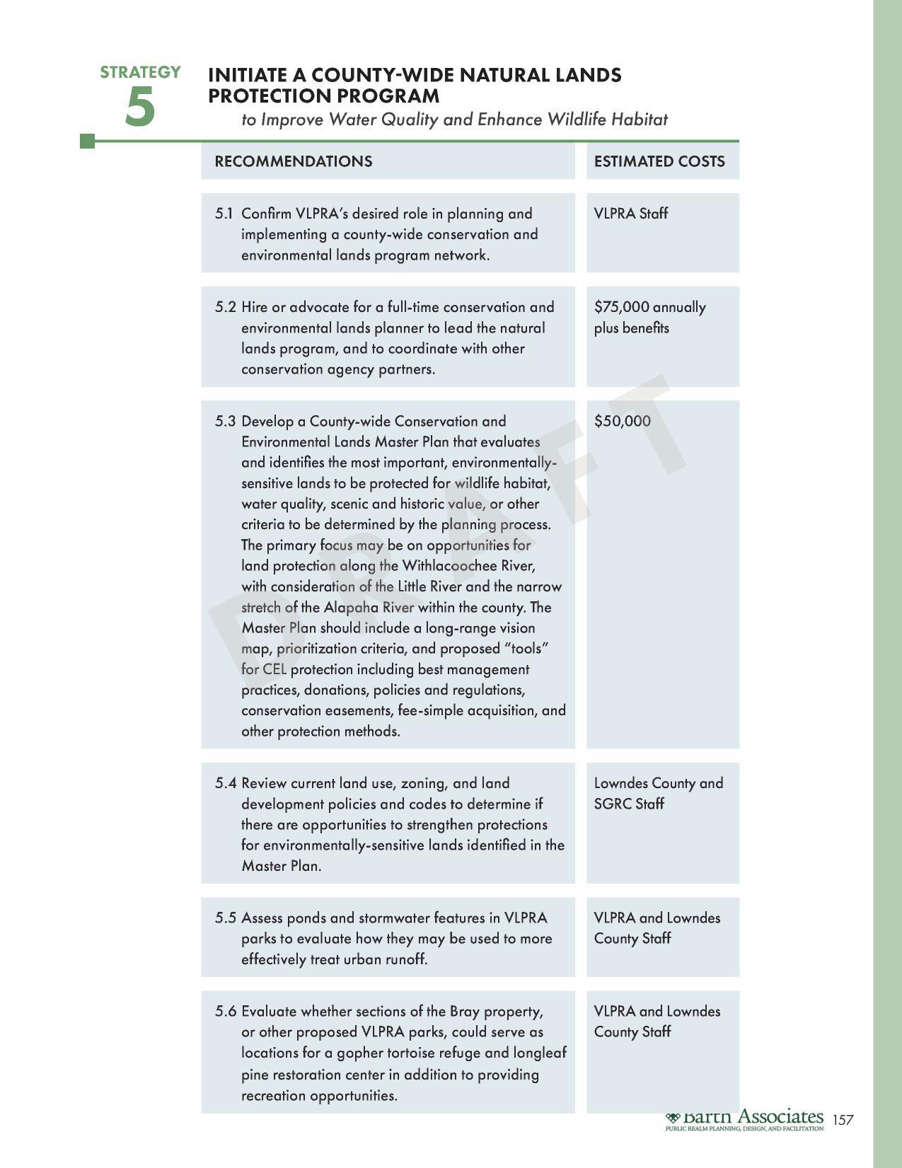 STRATEGY 5: INITIATE A COUNTY-WIDE NATURAL LANDS PROTECTION PROGRAM