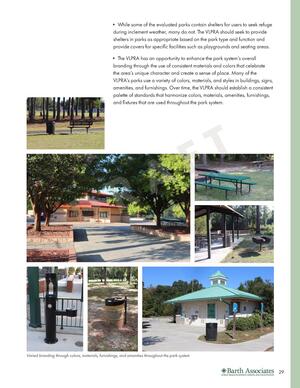 [While some of the evaluated parks contain shelters for users to seek refuge during inclement weather, many do not.]