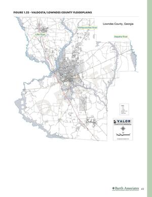 [FIGURE 1.22 - VALDOSTA/LOWNDES COUNTY FLOODPLAINS]