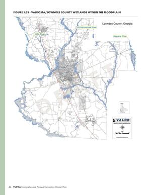 [FIGURE 1.23 - VALDOSTA/ LOWNDES COUNTY WETLANDS WITHIN THE FLOODPLAIN]