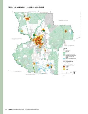 [FIGURE 2.6 - ALL PARKS - 1/2 MILE, 3/4 MILE, 1 MILE]