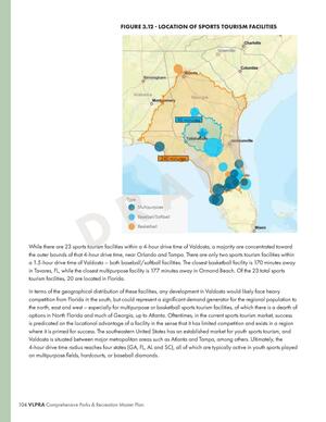 [FIGURE 3.12 - LOCATION OF SPORTS TOURISM FACILITIES]