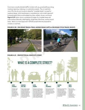 [FIGURE 4.20 - ON-ROAD TRAILS: TRAIL ALONG ROAD (LEFT) & ON-ROAD CYCLE TRACK (RIGHT)]