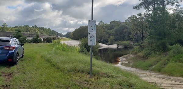 [Lakeland Boat Ramp Sign, Alapaha River @ GA 122 2021-09-09]