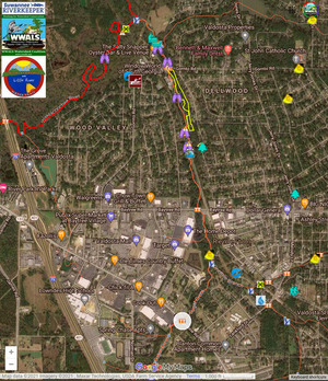 [Hightower Creek to Sugar Creek to Withlacoochee River, WWALS map of Withlacoochee and Little River Water Trail]