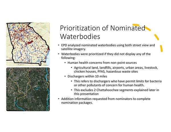 Prioritization of Nominated Waterbodies