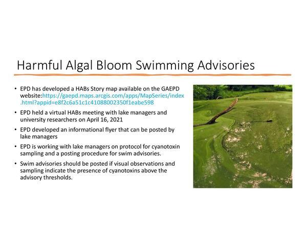 [Harmful Algal Bloom Swimming Advisories]