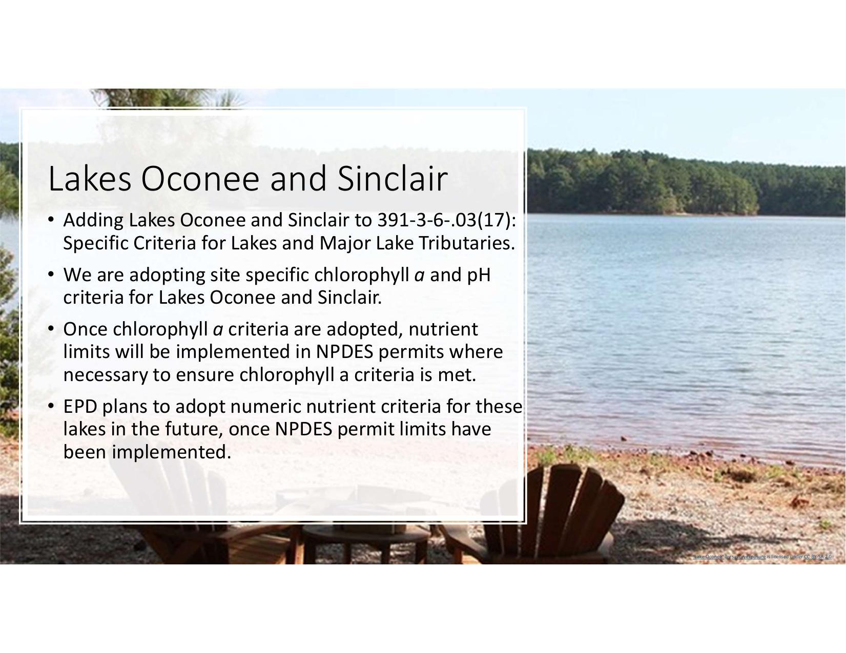 Lakes Oconee and Sinclair